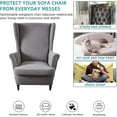 thumbnail image 5 of CHUNTIAN Wingback Chair Covers Slipcovers 2 Piece Stretch Wing Chair Covers Spandex Slipcovers Wingback Sofa Covers Armchair Covers Non-Slip Furniture Protector for Living Room Wingback Chairs, A13, 5 of 5