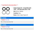 thumbnail image 2 of Caliper Repair Kit - Compatible with 1984 - 1993 Mercedes-Benz 190E 1985 1986 1987 1988 1989 1990 1991 1992, 2 of 2