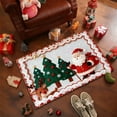thumbnail image 6 of Hxlamzoo Festive Merry Christmas Doormat - Red Xmas Tree All-Weather Floor Mat for Outdoor Entryway, Durable Holiday Rug for Kitchen, Bedroom & Bathroom Decor, 6 of 6