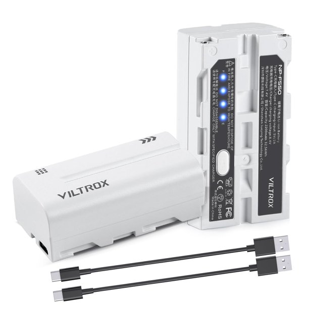 Batería VILTROX NP-F550 de 2200 mAh para luz/monitor LED Sony