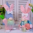 thumbnail image 5 of 11.42in Easter Decorations Faceless Gnome Plush Doll with Bunny Ears for Table Shelf Display, Spring Easter Decor Plush Gnome Figurine for Easter Decorations for Home, 5 of 5