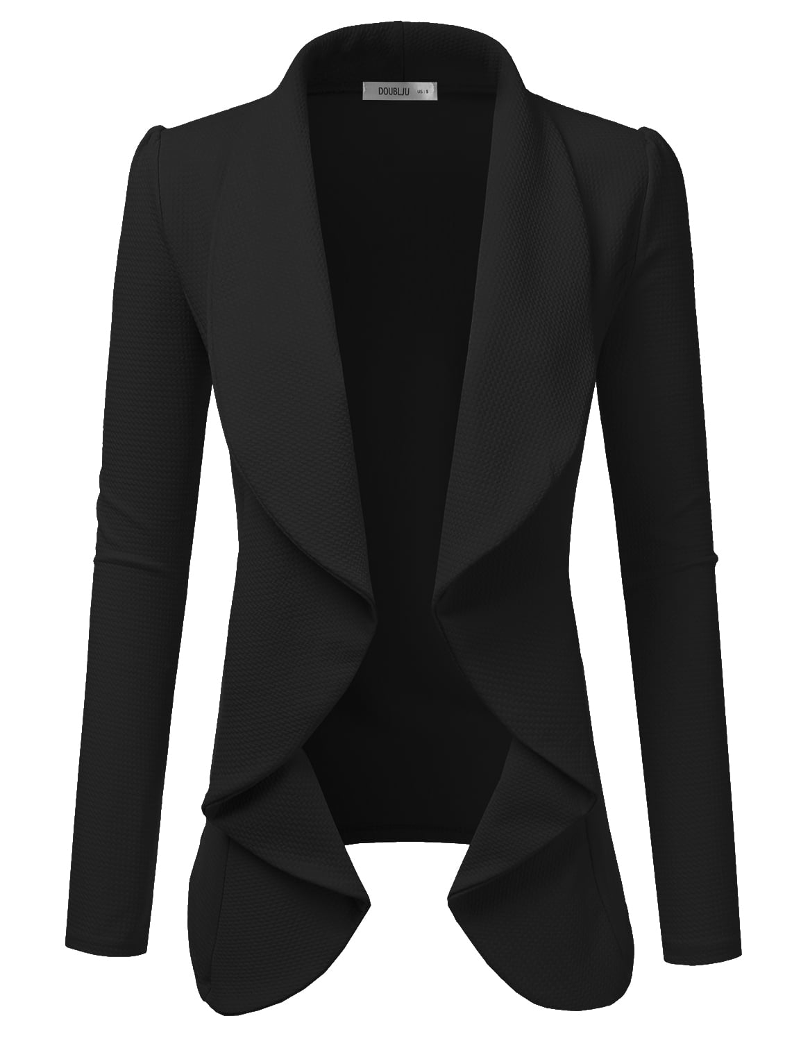 Doublju Women's Blazer Long Sleeve Open Front Lightweight Casual Office ...