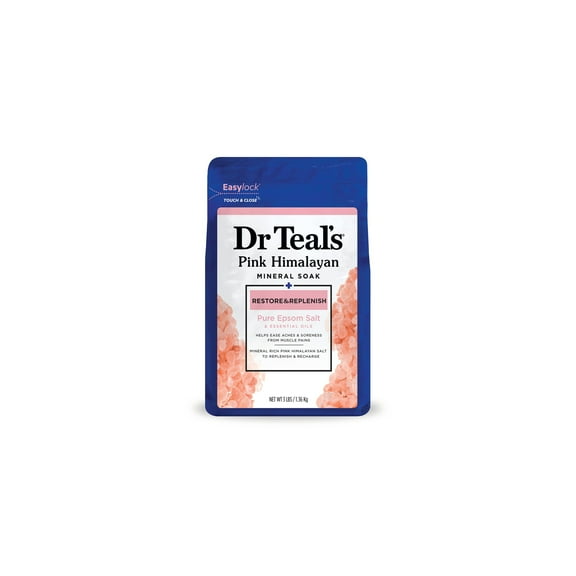 Dr Teal's Restore & Replenish Pink Himalayan Mineral Soak 3 lbs (Pack of 5)