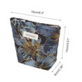 thumbnail image 2 of Bolsas de maquillaje de flores en relieve portátiles únicas 1 Pc Poliéster Azul Marino Pequeño, 2 of 5
