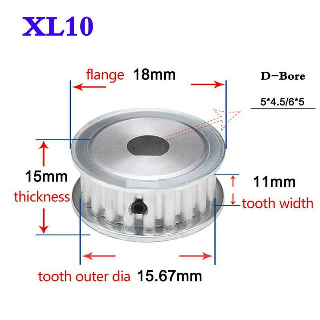 1Pcs TG10 Dents Courroie de Distribution Synchrone Roue D Largeur 11mm Courroie de Distribution Moteur à Engrenages Synchrones, Fonctionne Lisse et Silencieux