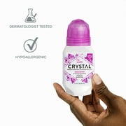 Crystal Body Mineral-Enriched Deodorant Roll-On, Unisex, Unscented, 2.25 fl oz