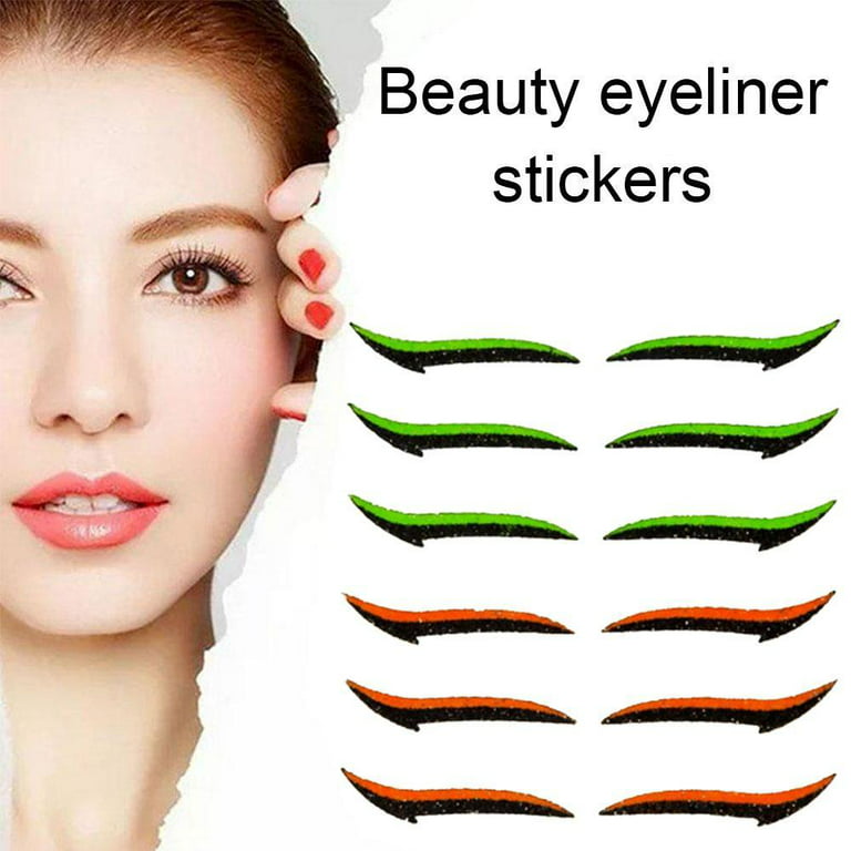 6 Pairs Reusable Eyeliner Eyeshadow Stickers, Professional Lint Free Eye  Gel Pad Eye Tattoo Makeup Set Makeup Tape Supplies for Daily Party  Cosplay，A1 