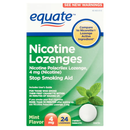 Equate Nicotine Lozenges, Mint Flavor, 4 mg, 24 Count - Walmart.com