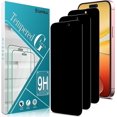 thumbnail image 1 of TEMOGU-(3 Pack) Privacy Screen Protector for iPhone 16 Tempered Glass, Anti Spy, Scratch Resistant, NO Bubbles, Case Friendly, Touch Sensitivity, 1 of 4