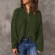 thumbnail image 2 of Blusa de manga larga con cuello en V y cuello en V para mujer, informal, sexy, a la moda, de Color sólido Fridja  hjk2635, 2 of 7