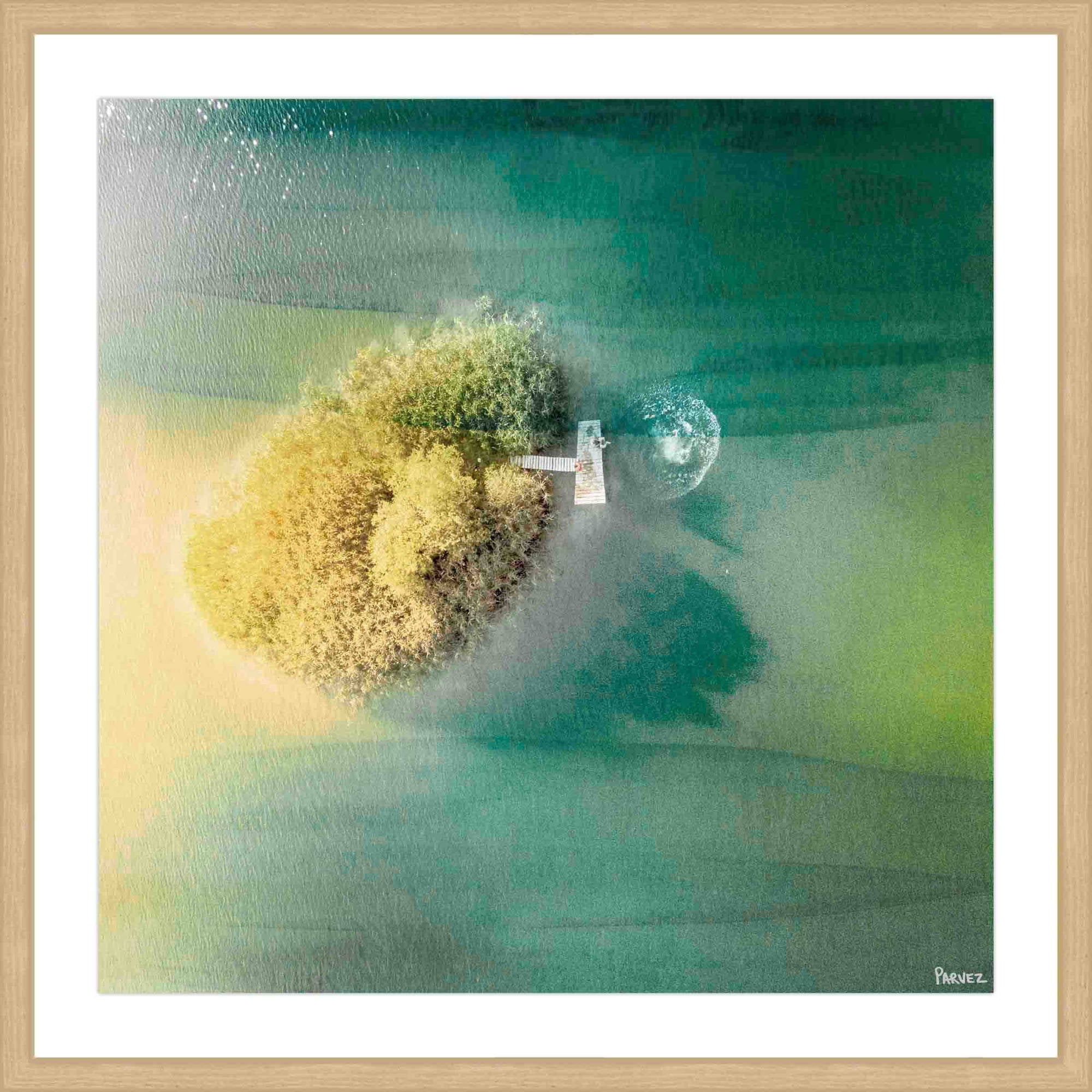 "Bushy Island" Framed Painting Print
