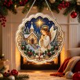 thumbnail image 7 of 2D Flat Acrylic Christmas Hanging Sign 7.87in, Merry Xmas Ornament for Wall Door and Holiday Tree Indoor Mantel Home Decor., 7 of 7