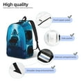 thumbnail image 4 of Honeii Open-Mouthed Shark Print Canvas College Laptop Backpack, Durable Rucksack Travel Notebook Bag School Backpack Book Bag for Men Women-Medium, 4 of 7