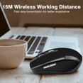 thumbnail image 3 of Computer 2.4Ghz Wireless Optical Mouse with USB Receiver 6 Buttons Gaming Mice 800/1200/1600DPI Desktop PC Laptop Accessories Matte Black, 3 of 9
