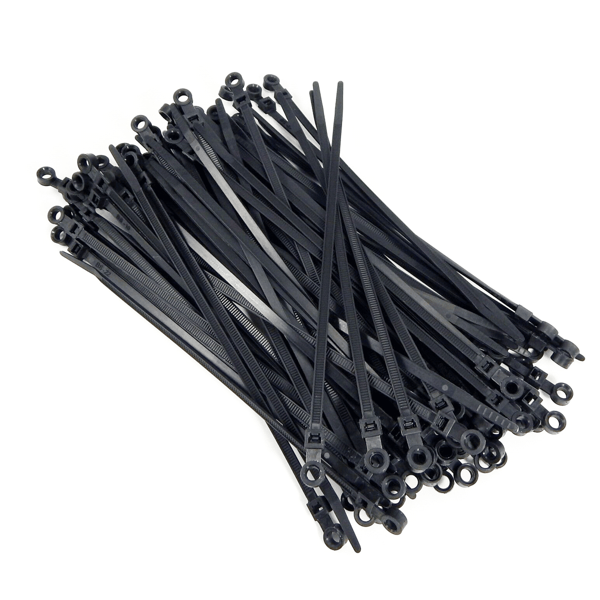 1000 Pieces 8 Screw Down Nylon Cable Zip Ties Mounting Hole 50 Lbs Test Black