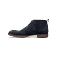 thumbnail image 3 of STACY ADAMS Mens Navy Textured Arch Support Removable Insole Kyron Round Toe Block Heel Lace-Up Leather Chukka Boots 7 M, 3 of 4