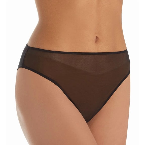 Women's Only Hearts 51626 Whisper High Cut Brief Panty (Black S)