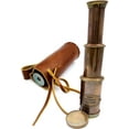 thumbnail image 4 of Nautical Brass Spyglass Telescope with Leather case., 4 of 8