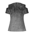thumbnail image 4 of Yuwull Summer Tops Going Out Tops For Women Women'S New Short-Sleeved Off-The-Shoulder Cutout Casual Printed Ladies Tops And Blouses On ClearanceM, 4 of 5
