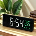 thumbnail image 2 of Unique Bargains 2 Pcs Triple Alarm Clock with Big Numbers Black Blue/Black Green, 2 of 6