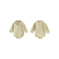 thumbnail image 2 of BemeyourBBs Newborn Baby Boy Girl Plaid Gingham Bubble Romper Shirt Infant Baby Boys Spring Summer Fall Winter Clothes Lapel Neck Long Sleeve Button Down Dress Shirt Romper Bodysuit, 2 of 9