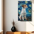 thumbnail image 4 of Dog Canvas Art Decor Creative Dog Picture for Wall Decor Van Gogh Starry Night Parson Russell Terrier Dog Poster Painting Prints for Living Room Pet Club, 4 of 6