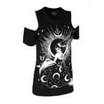 thumbnail image 2 of Restyle The Goddess of Night Nyx Gothic Cold Shoulder Shirt, L, 2 of 2