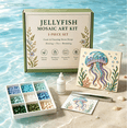 thumbnail image 6 of Jellyfish Mosaic Tile Art DIY Kit, Under the Sea Handmade Craft Project, All Included Art Supplies for Beginners, 6 of 6