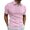 Pink, variant on CHENge Men's Short Sleeve Polo Shirt, Textured Knit Quarter-Zip Casual Golf T-Shirt, Breathable Slim Fit Top for Men