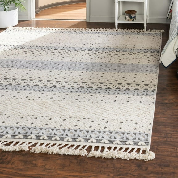 Unique Loom Arlo Collection Area Rug - Matti (7' 10" Square Sandy Beige/Beige)
