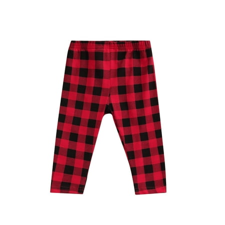 

Fsqjgq Yoga Pants Tall Toddler Boys Girl s Flare Leg Elastic Waist Chiristmas Plaid Simple Toursers Pants Toddler Leggings 2T Boy Polyester Red 70