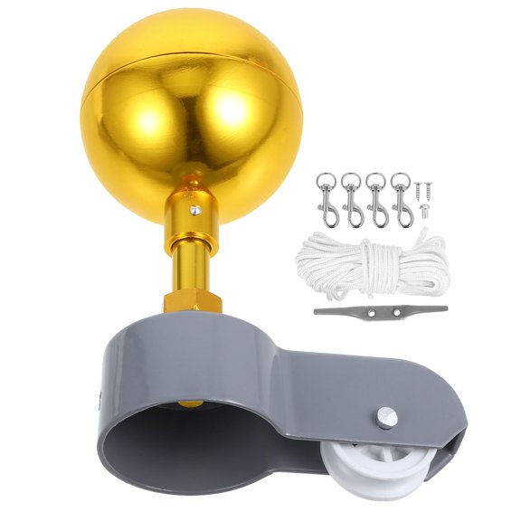 HEMOTON 1 Set Flag Pole Topper and Pulley Truck Decorative Flagpole Pulley Flag Pole Accessory Flagpole Truck Pulley