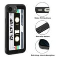 thumbnail image 2 of WIRESTER Shockproof Soft Rubber Cover Case for Apple iPhone 16e 6.1" 2025, Retro Black Cassette Tape Hip Hop, 2 of 5