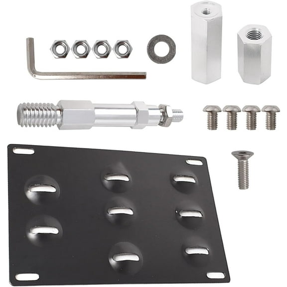 labwork Front Bumper Tow Hook License Plate Mount Bracket Holder Black Replacement for 2008-2015 A4 S4 A5 S5 A7 S7 RS7