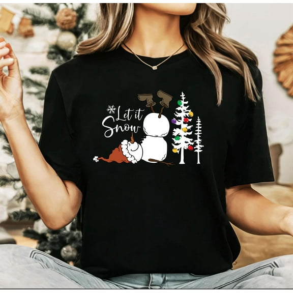 SEIKEMS Christmas T-shirt, Christmas Lights Shirt, Christmas Family Top, Holiday Gift, Christmas Family Matching Shirt, Santa, Snowman Fall