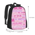 thumbnail image 2 of Defioc Best Mom ever Pattern Carry on Backpack,16.5x12.5x5.5 Personal Item Bag Carry On Backpack Water Resistant Lightweight Daypack, 2 of 7