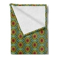 thumbnail image 2 of Ethnic Soft Flannel Fleece Throw Blanket, Colorful Bohemian Patterns with Big Abstract Flowers Vibrant Oriental Motifs, Cozy Plush for Indoor and Outdoor Use, 50" x 70", Multicolor, by Ambesonne, 2 of 5