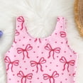 thumbnail image 5 of mgoYE Girl Swimsuit Size 10-12 Girls Swimsuit Color Block One Piece Swimsuit Tiered Ruffle Bathing Suit Adjustable Strap Girls' Swimwear(Pink,3-4 Years), 5 of 5