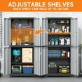 thumbnail image 3 of 71" Metal Garage Storage Cabinet with Wheels and Pegboard, Steel Tool Cabinet with Adjustable Shelves and Doors, Garage Rolling Cabinet for Garage, Basement, Warehouse, Home Office, 3 of 8
