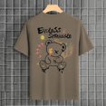 thumbnail image 7 of kpoplk Men's Daily Essential T-Shirt Big and Tall Relaxed Fit Short Sleeve Crew Neck Soft Cotton Blend Graphic Print Tee Size XXL,Coffee, 7 of 7