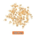 thumbnail image 3 of Unique Bargains 100Pack 4x6.5mm Fold Over Cord Ends, Cord Tips Leather Rope End Caps Light Golden, 3 of 7