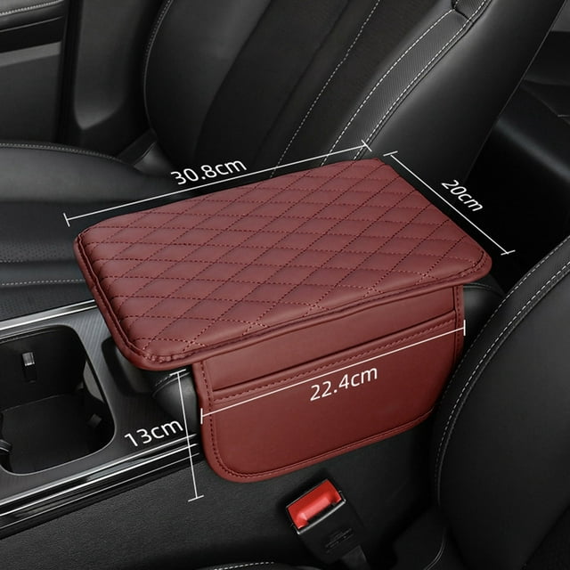 Housse de Console Centrale de Voiture avec Rangement Accessoire en Cuir Microfibre pour l'Organisation Intérieure du Véhicule