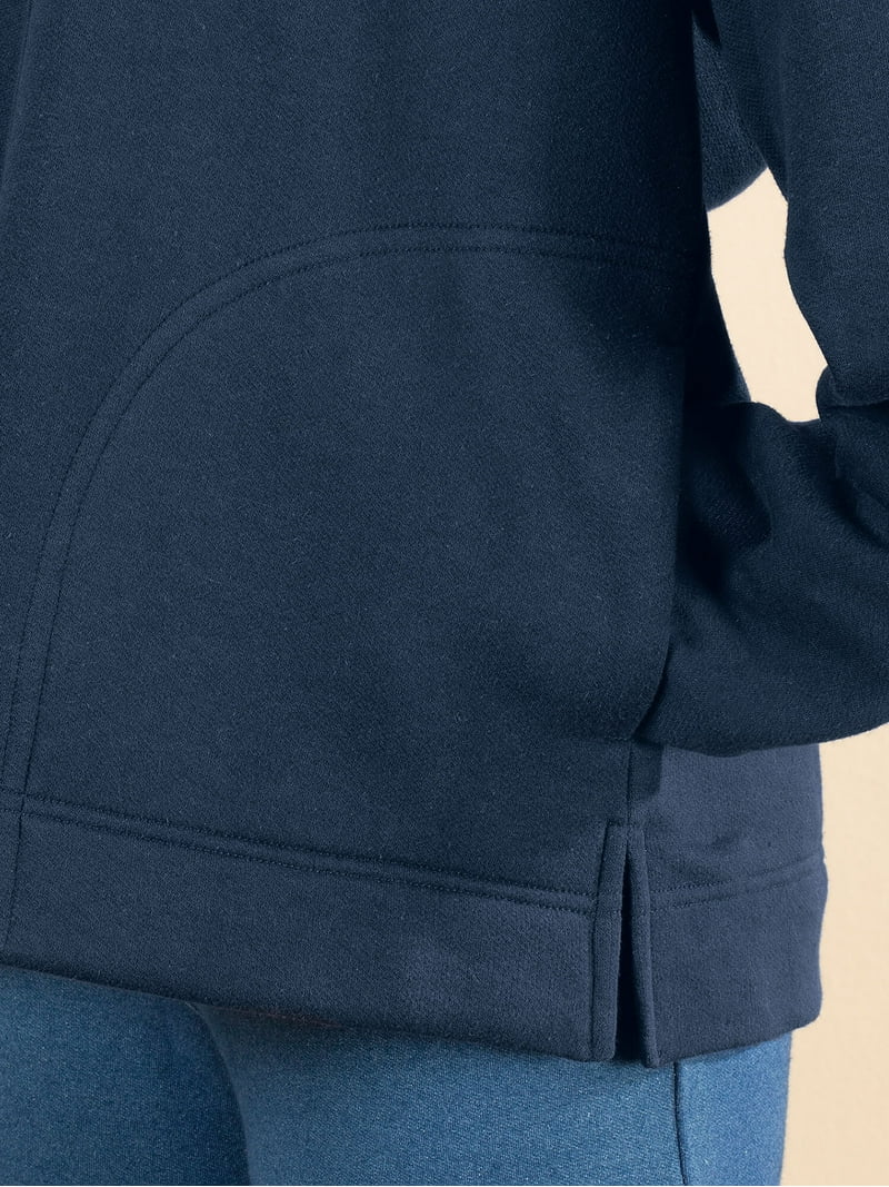 Fox Valley Traders, Snap Front Sweatshirt Cardigan, Navy Blue, X