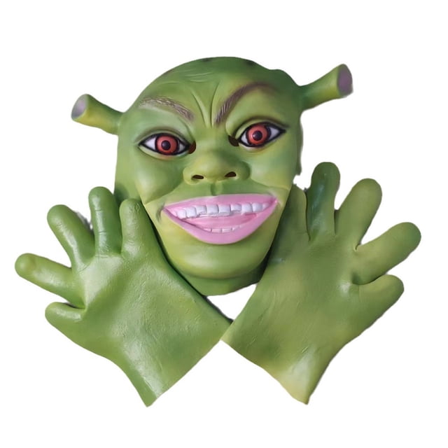 Máscara de látex Shreks para Halloween, carnaval y pascua, 350 g