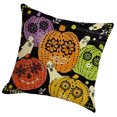 thumbnail image 2 of Toystoory Funda de almohada decorativa, decoración de Halloween, funda de almohada acogedora con patrón de calabaza, funda de cojín cuadrada para sofá, Decoración del hogar diecisiete SXYM42 Toystoory HA060851-17B, 2 of 6