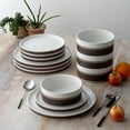 thumbnail image 2 of Noritake ColorStax Stripe Brown 12-Piece Dinnerware Set, Service for 4, 2 of 7