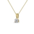 thumbnail image 2 of 2 Carat 3-Prong Set Round Cut Lab Grown Solitaire Diamond Pendant Necklace for Women in 14K Yellow Gold with E-F Color, VS1-VS2 clarity, 2 of 3