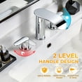 thumbnail image 2 of Wowow 3 Hole 8 in. Widespread Double Handle High Arc Bathroom Faucet with Drain Kit Included and Supply Line in Chrome, 2 of 8