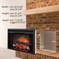 thumbnail image 2 of PuraFlame Klaus Electric Fireplace Insert with Fire Crackling Sound, Glass Door and Mesh Screen, 750/1500W, Black, 33 1/16 Inches Wide, 21 Inches High, 2 of 7