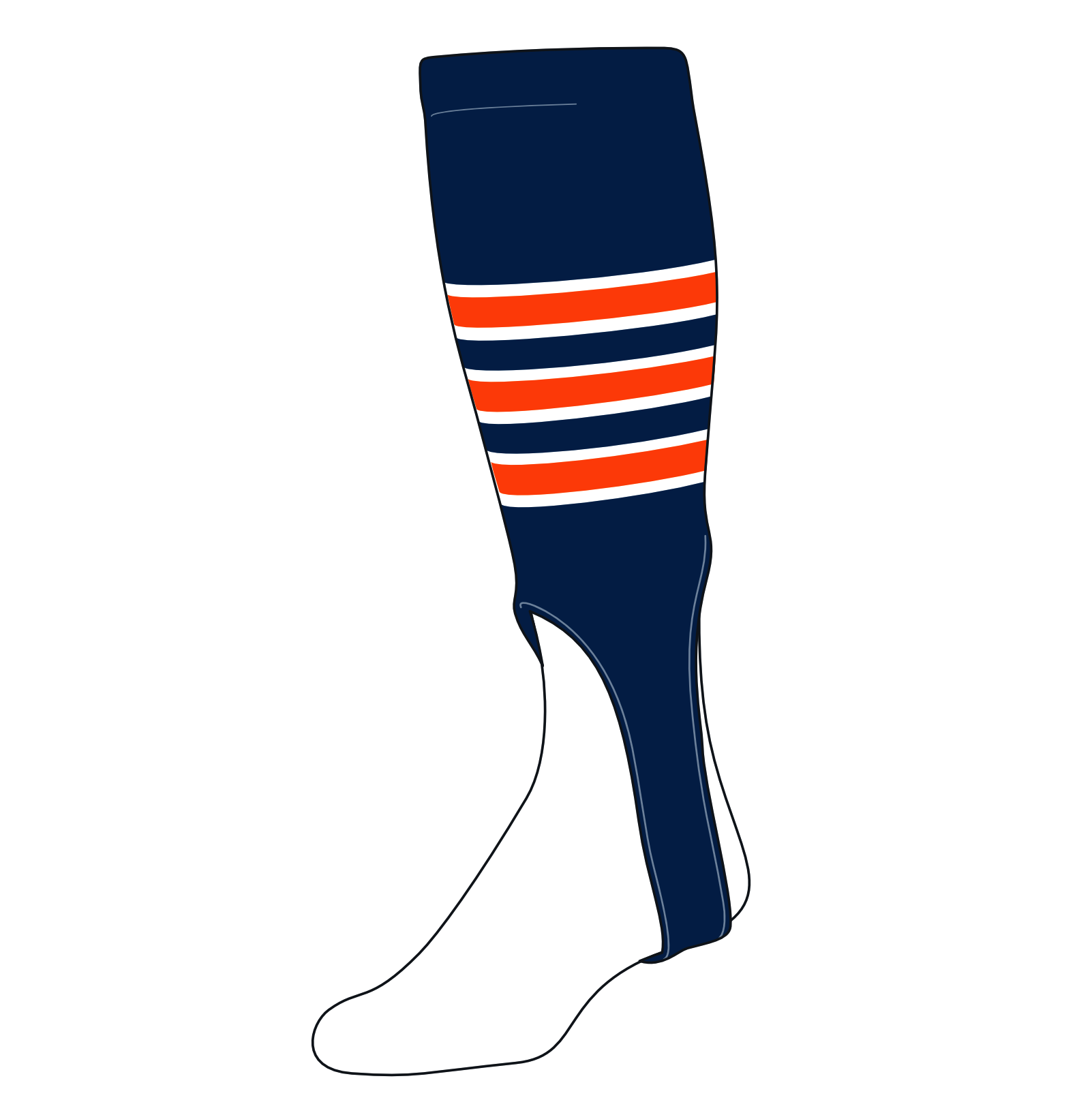 TCK Baseball Stirrups Medium (200D, 7in) Navy, White, Orange Walmart